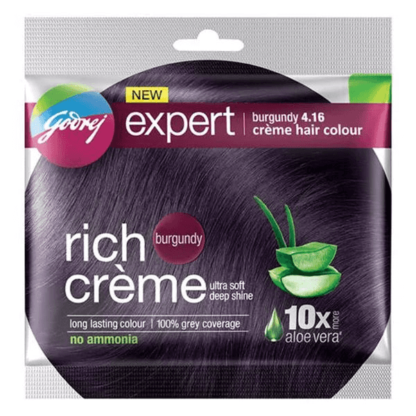 godrej expert rich creme hair colour no.4.16 burgundy 20 gm + 20 ml