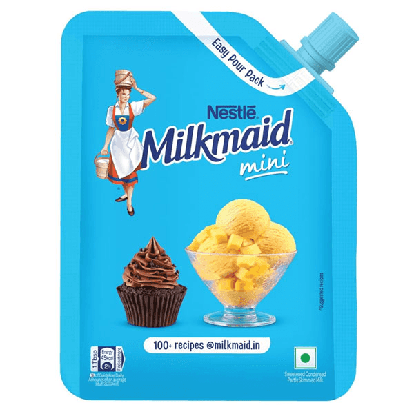 ◇◇Milkmaid◇高さ１６cm×１０cm×6cm◇美品◇ Nestle Milkmaid Mini 190 Gm Pouch | Creamy Sweetness