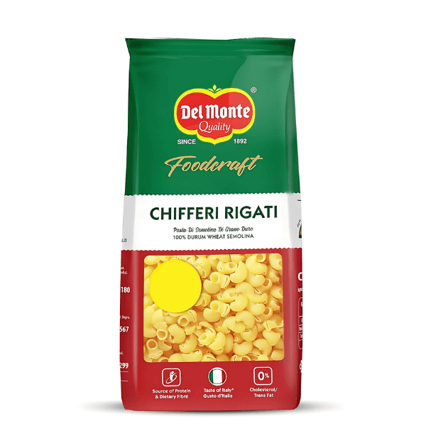 Del Monte Foodcraft Chifferi Rigati Pasta 400 Gm | Authentic Taste