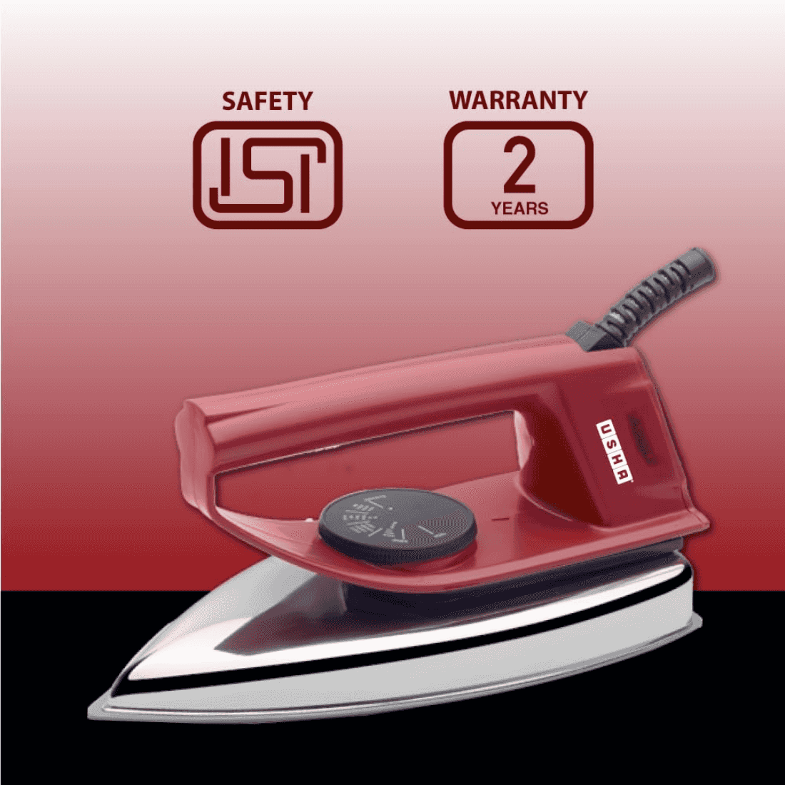 Usha Electric Iron EI 4175-M - 750 Watts Power | Effortless Usha Electric Iron EI 4175-M - 750 Watts Power | Effortless