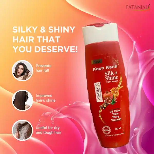 Patanjali Kesh Kanti Silk & Shine Shampoo - Soft & Shiny Hair