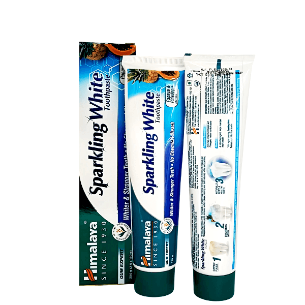 himalaya sparkling white tooth paste 2*150 gm