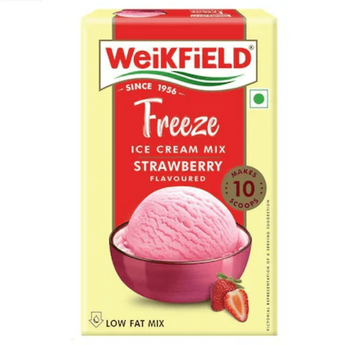 weikfield freeze ice cream mix strawberry flavoured 100 gm