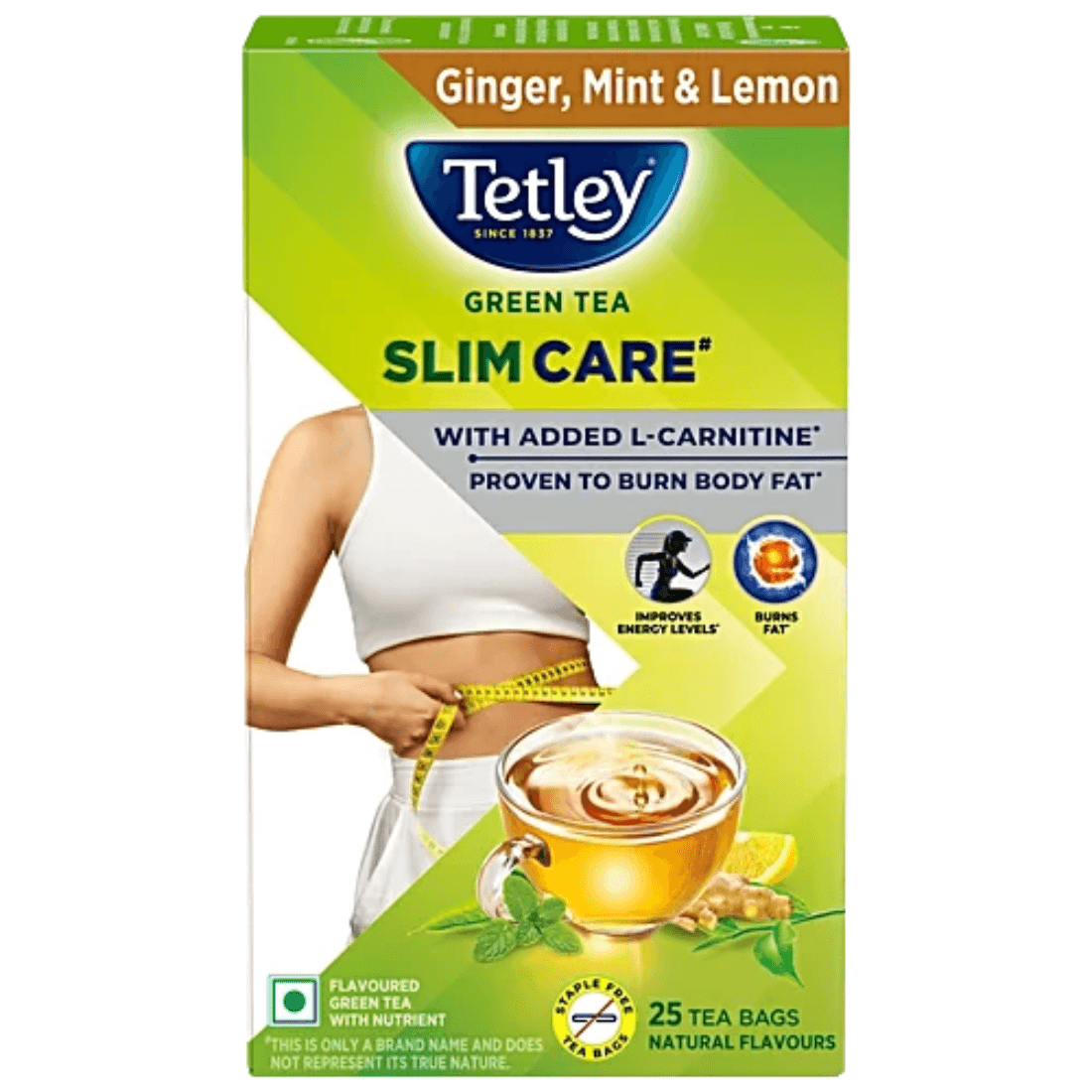 Tetley Green Tea Ginger, Mint Lemon 25 Bags Order Online