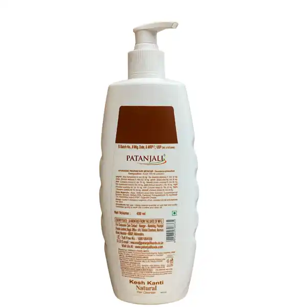 Patanjali Kesh Kanti Natural Hair Cleanser 450ml | Nourishing Shampoo