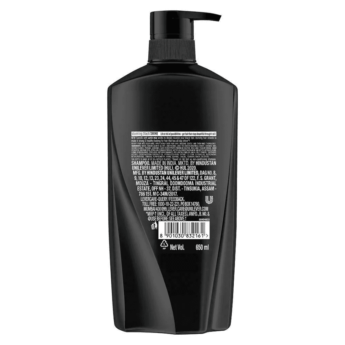 Sunsilk Stunning Black Shine Shampoo 650 Ml | Glossy Hair