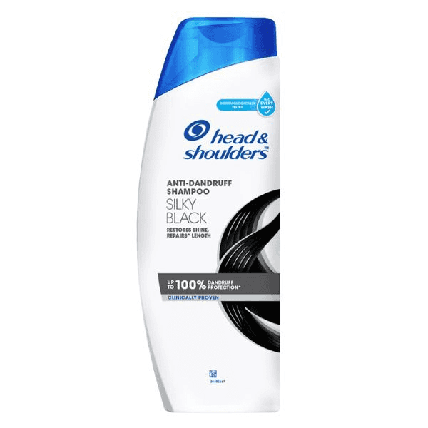 head & shoulders anti-dandruff silky black shampoo 180 ml