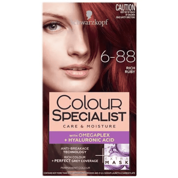 schwarzkopf colour specialist permanent colour 6-88 rich ruby 60 ml + 60 ml + 22.5 ml + 22.5 ml
