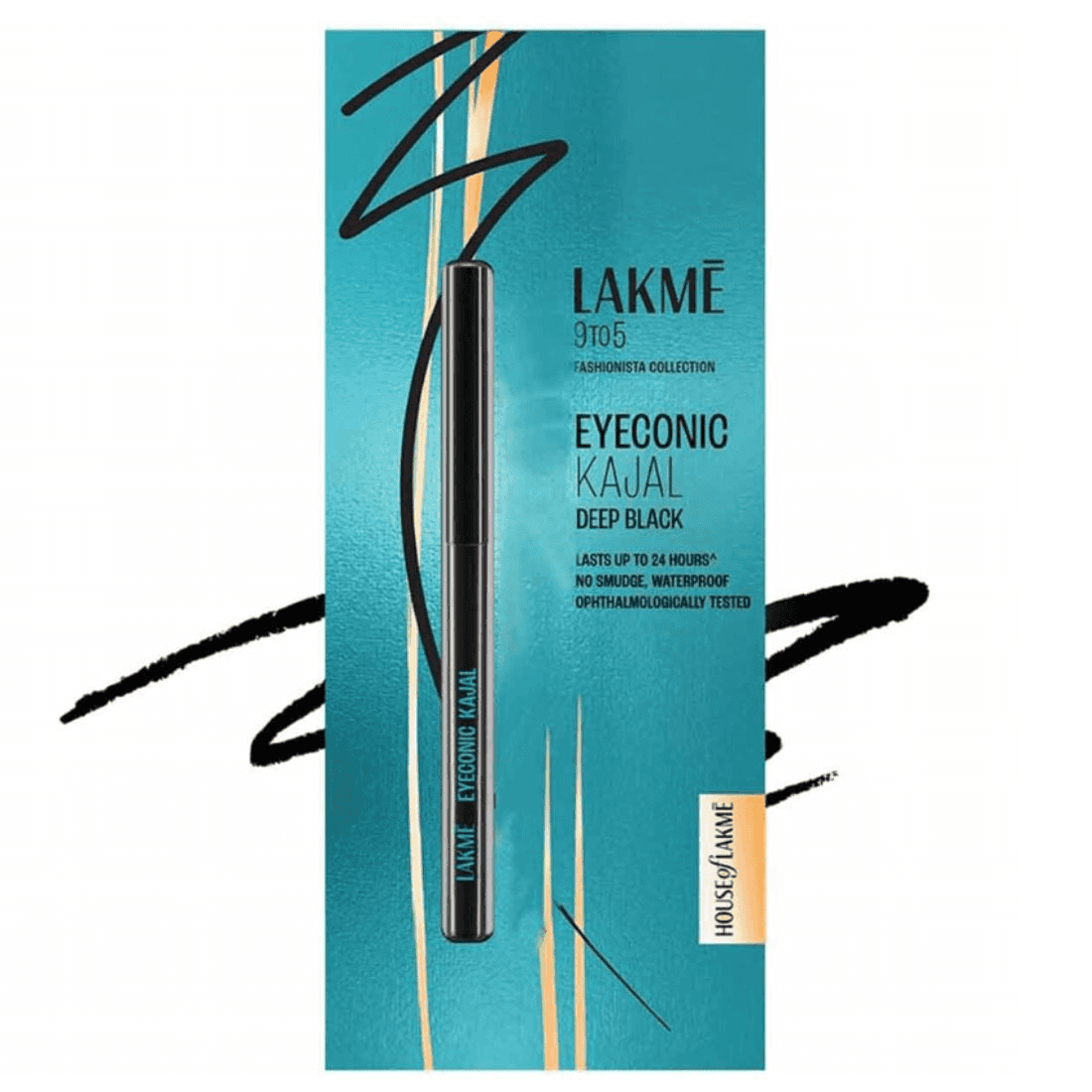 Lakme 9 To 5 Eyeconic Kajal (Deep Black) | Long-Lasting Color