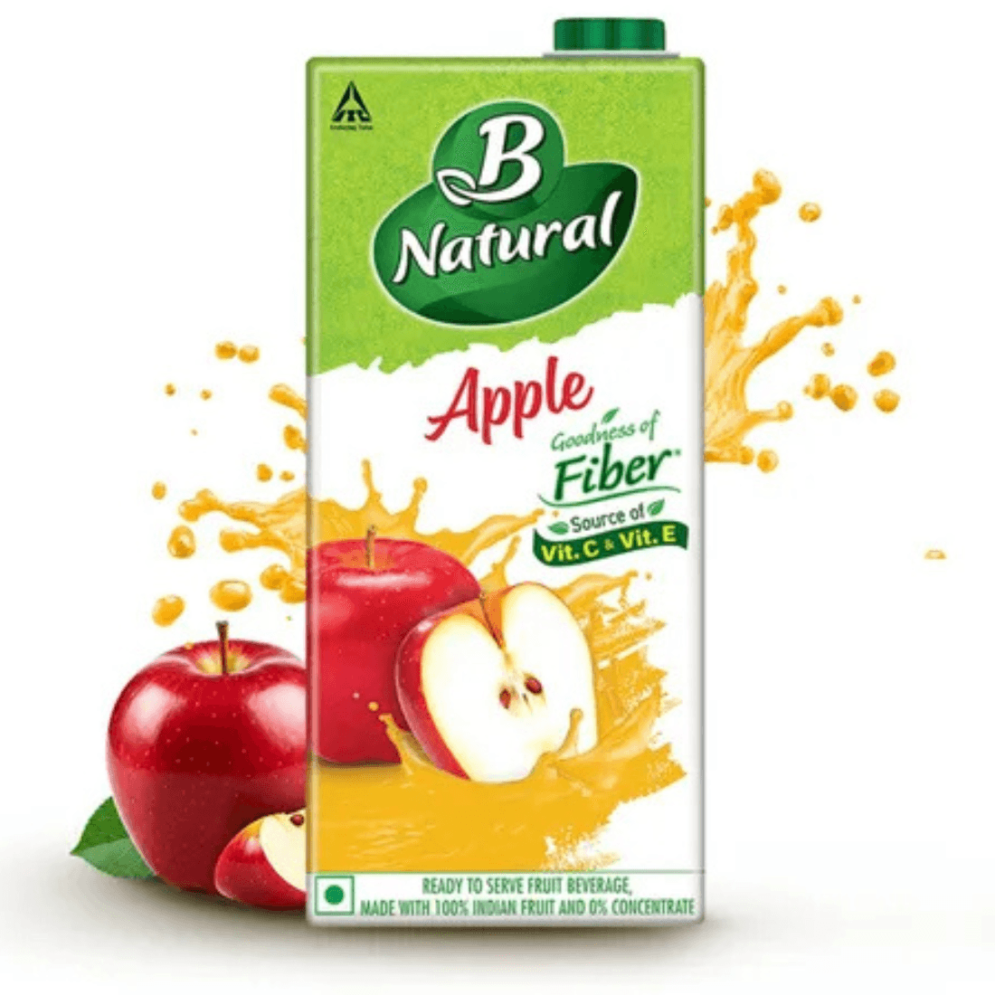 B Natural Apple Juice 20 pcs*125 ml – Tetra Pack, 100% Pure